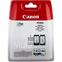 Canon PG-545+CL-546 Cartucho Multipack de tinta original Negro y Tricolor para Impresora de Inyeccion de tinta Pixma.